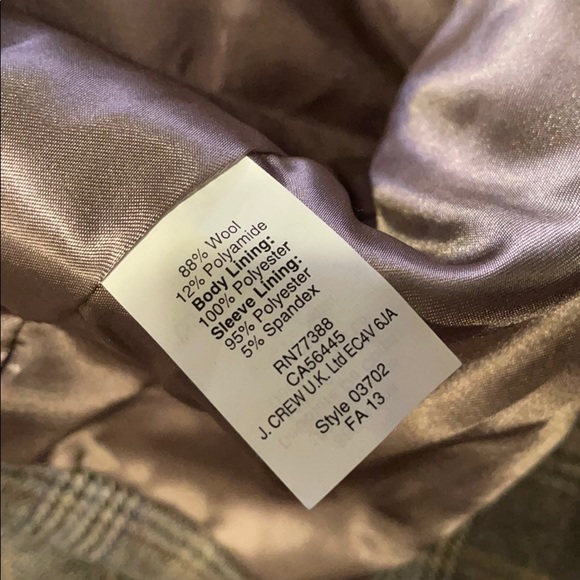 J Crew gray plaid schoolboy wool blazer prep - Picture 8 of 14